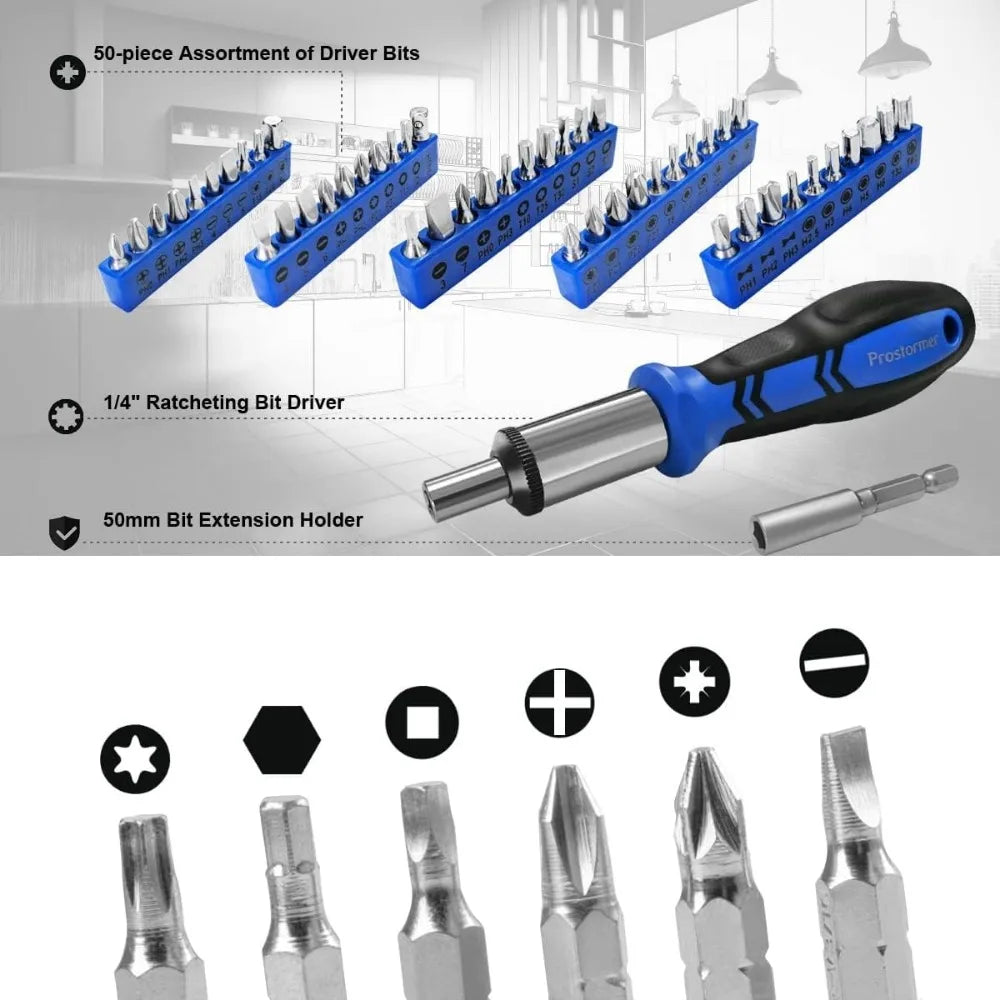 259-Piece Tool Set with Plastic Storage Toolbox