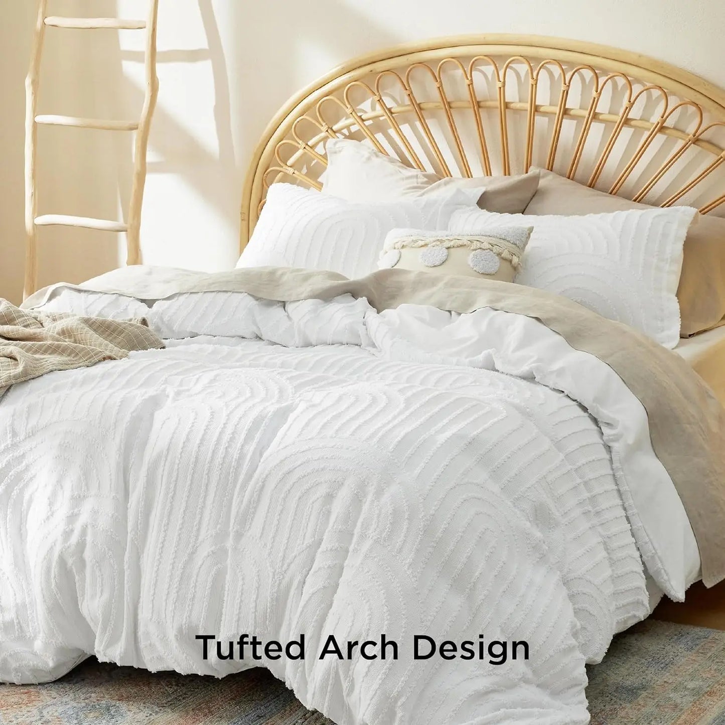 Duvet Cover, Tufted/ Checkerboard/ Arch Design Bedding