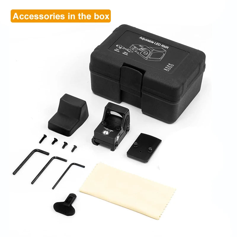 Mini RMR Red Dot Sight 20mm Weaver Rail For Airsoft / Hunting Rifle