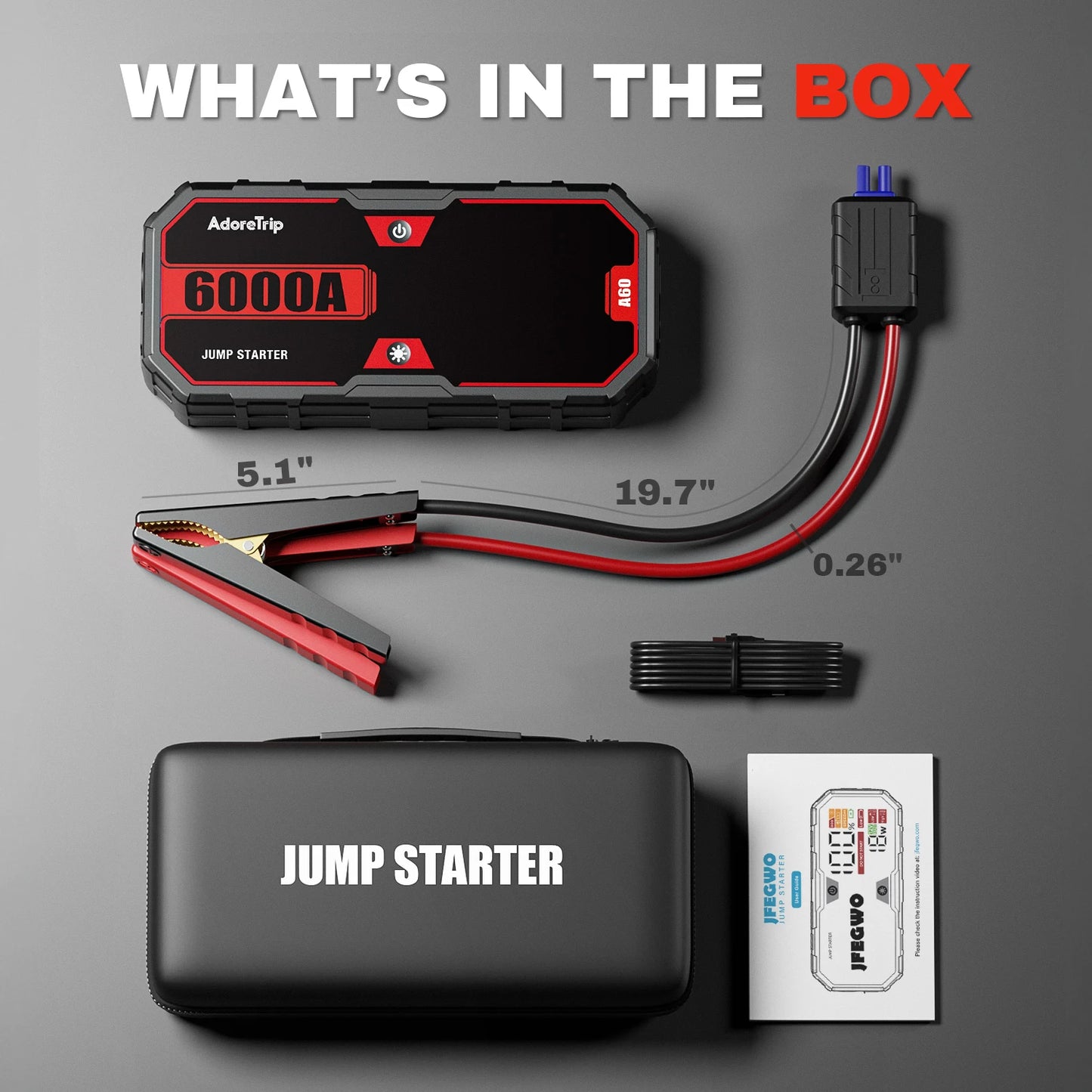 6000A 12V Jump Starter Power Device