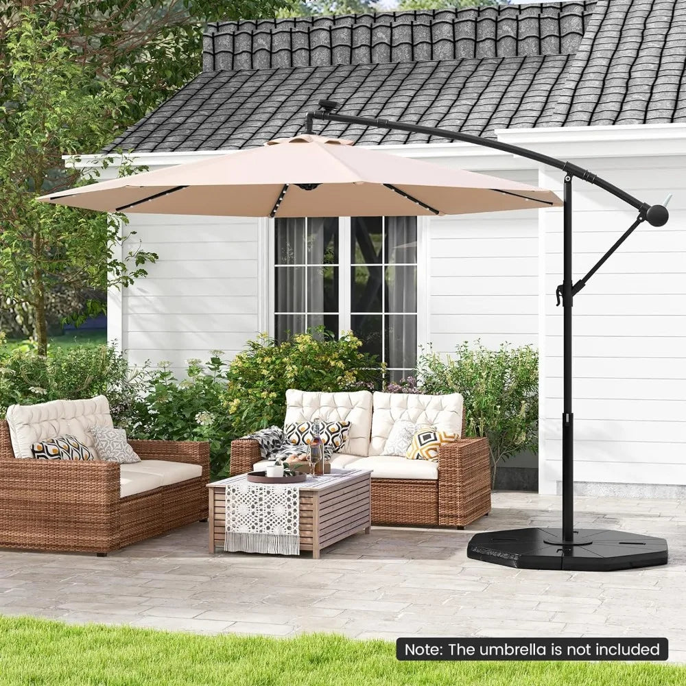 4-Piece, 208 lbs Heavy Duty Offset Cantilever Patoio Umbrella Base