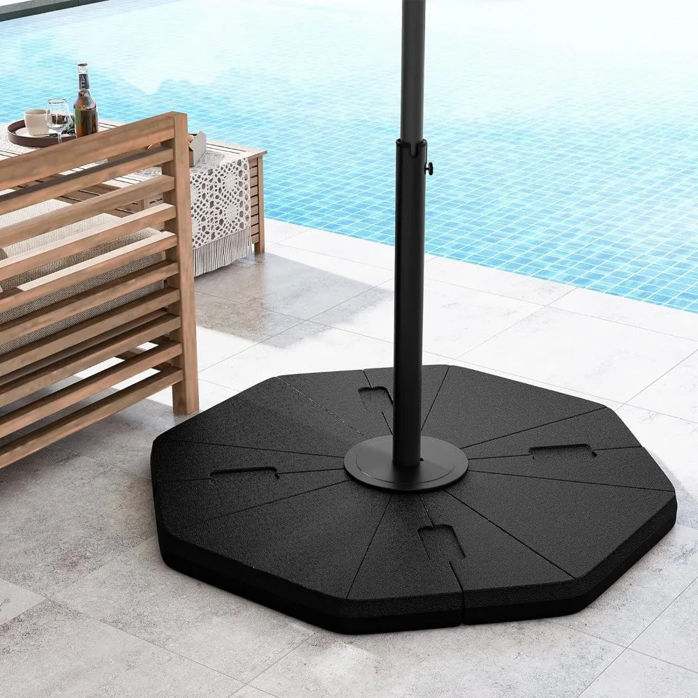 4-Piece, 208 lbs Heavy Duty Offset Cantilever Patoio Umbrella Base