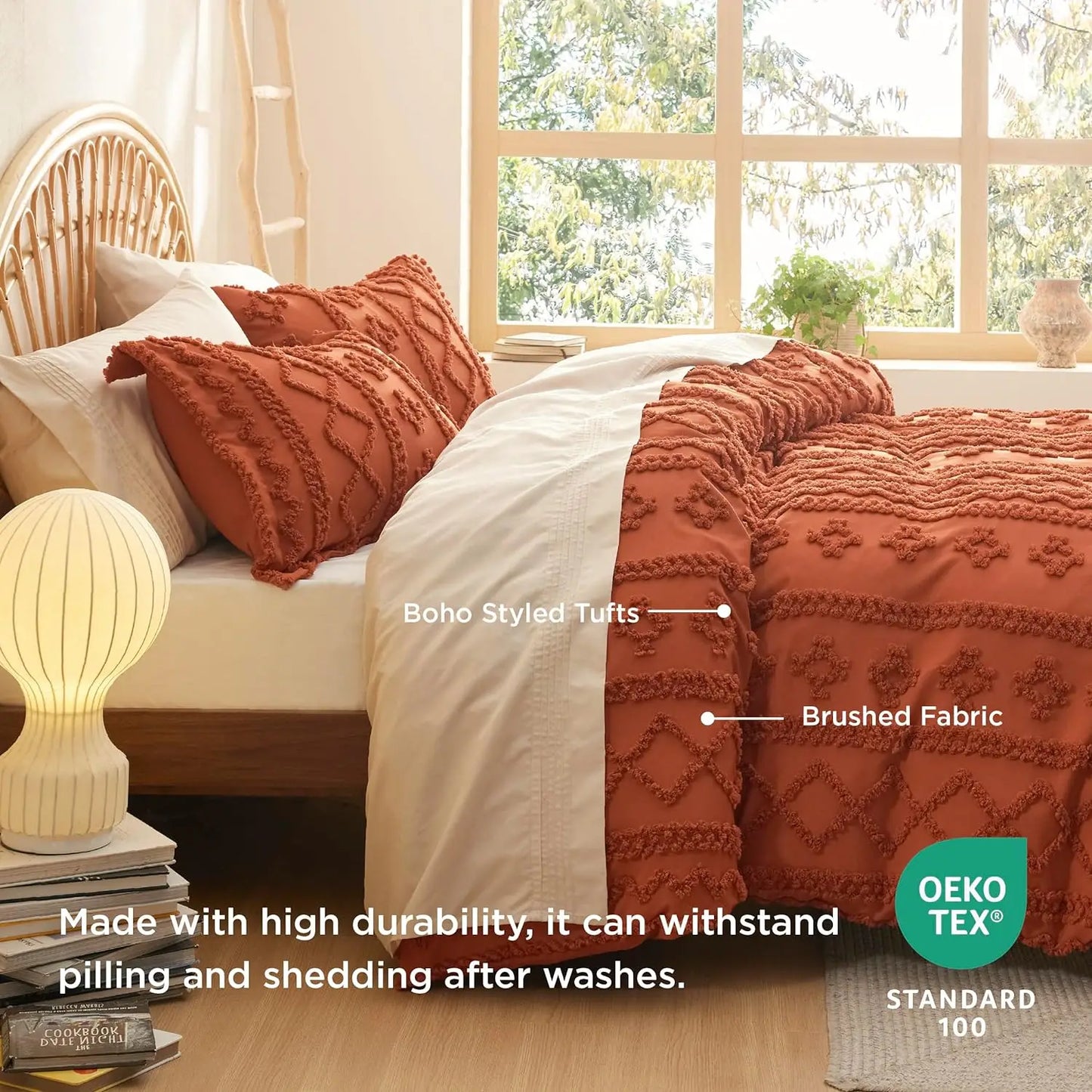 Duvet Cover, Tufted/ Checkerboard/ Arch Design Bedding