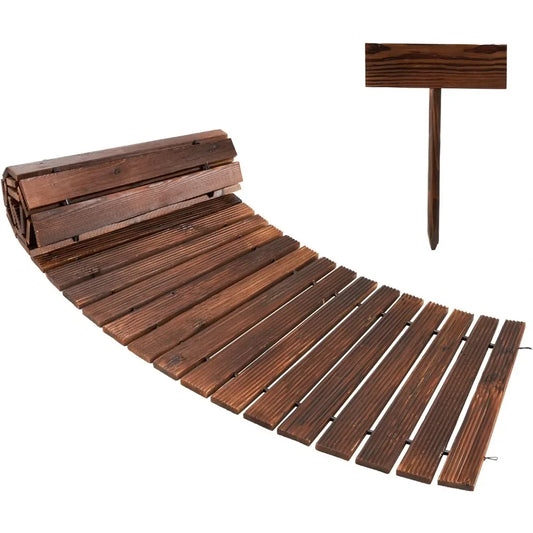 8FT Wooden Roll Out Curved Outdoor Walkway