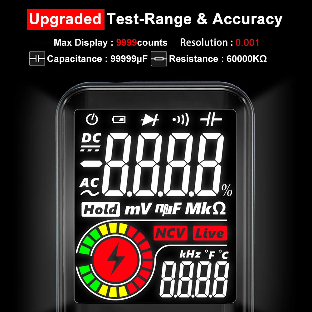 Digital Multimeter DC AC Voltage Capacitor Ohm Diode USB