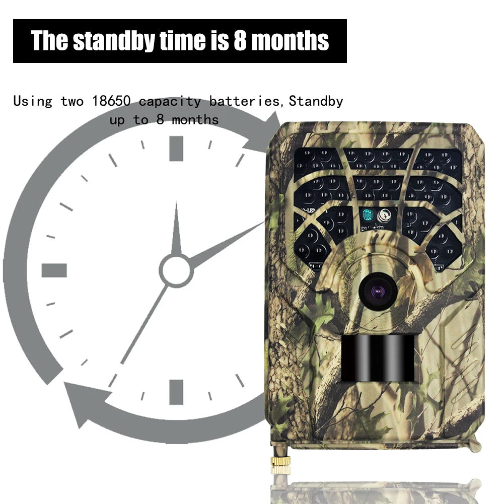 Hunting Camera 5MP 720P Waterproof Wild Surveillance Monitor. Infrared Night Version Photo Tracking Cameras Leaf Camouflage