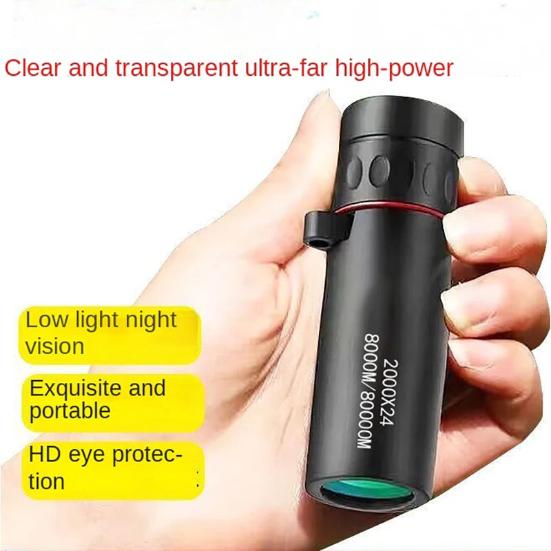 2000x24 HD Monocular Telescope, Hunting, Birdwatching, Scenery Viewing