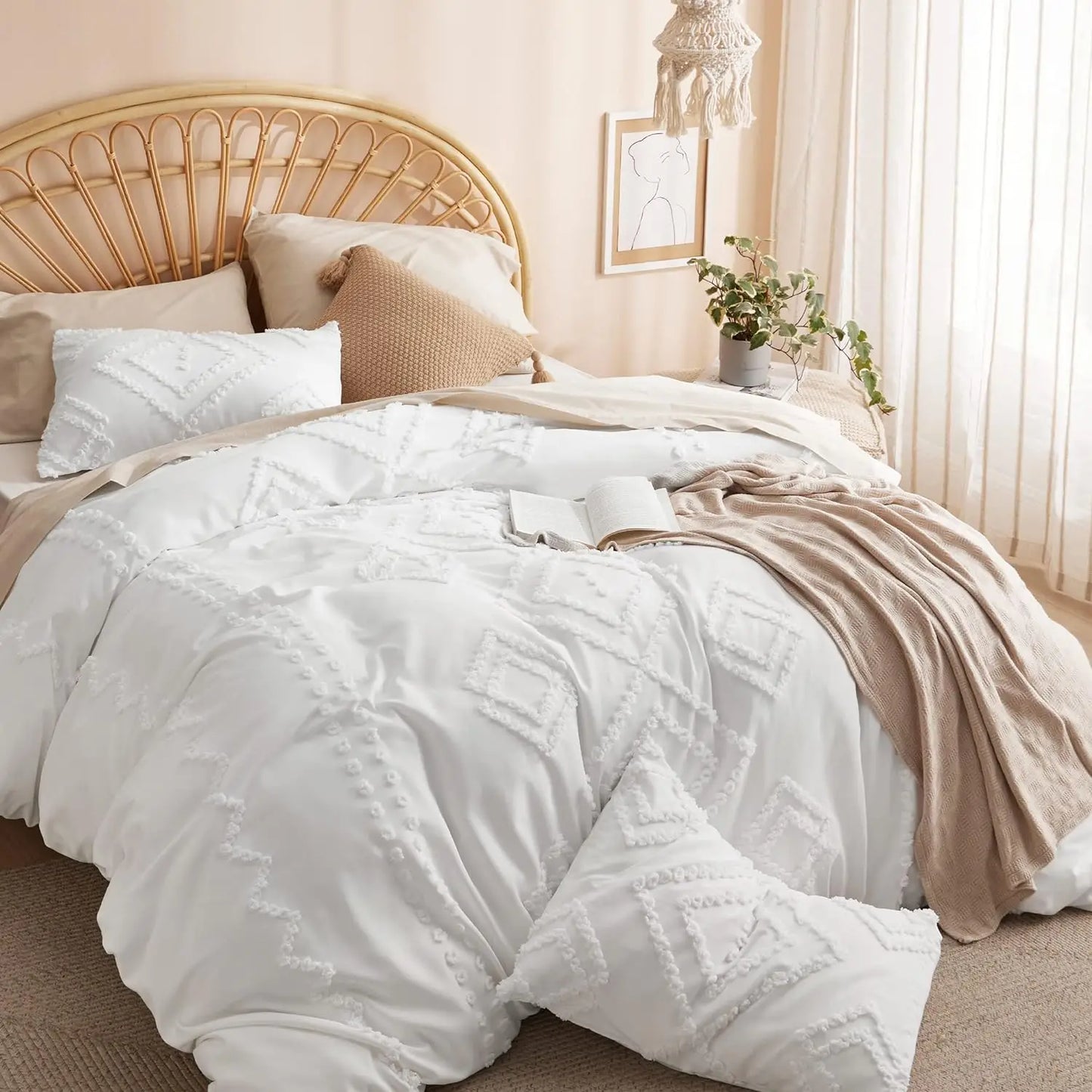 Queen Duvet Cover, Boho Bedding Queen for All Seasons