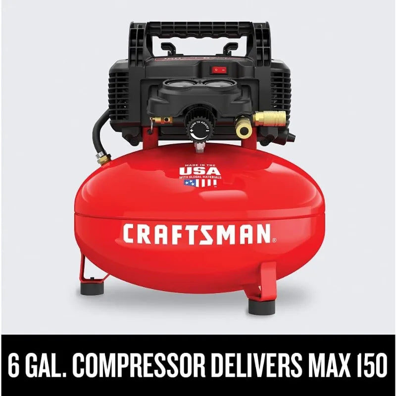 Compressor Combo Kit, 6 Gallon, Pancake, 3 Tool (CMEC3KIT)