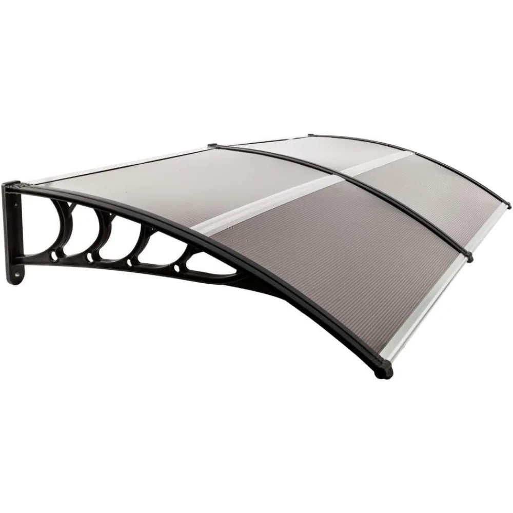 Window Awning Door Canopy 77"x35.4", Polycarbonate Cover Front Door Outdoor Patio Awning Canopy UV Rain Snow Sunlight