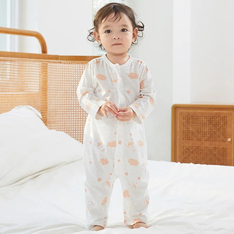 3pcs Soft Baby Short-Sleeve Rompers Long-Sleeve Jumpsuit Bodysuit White Cartoon Infant Clothes Overalls  For Boys Girls