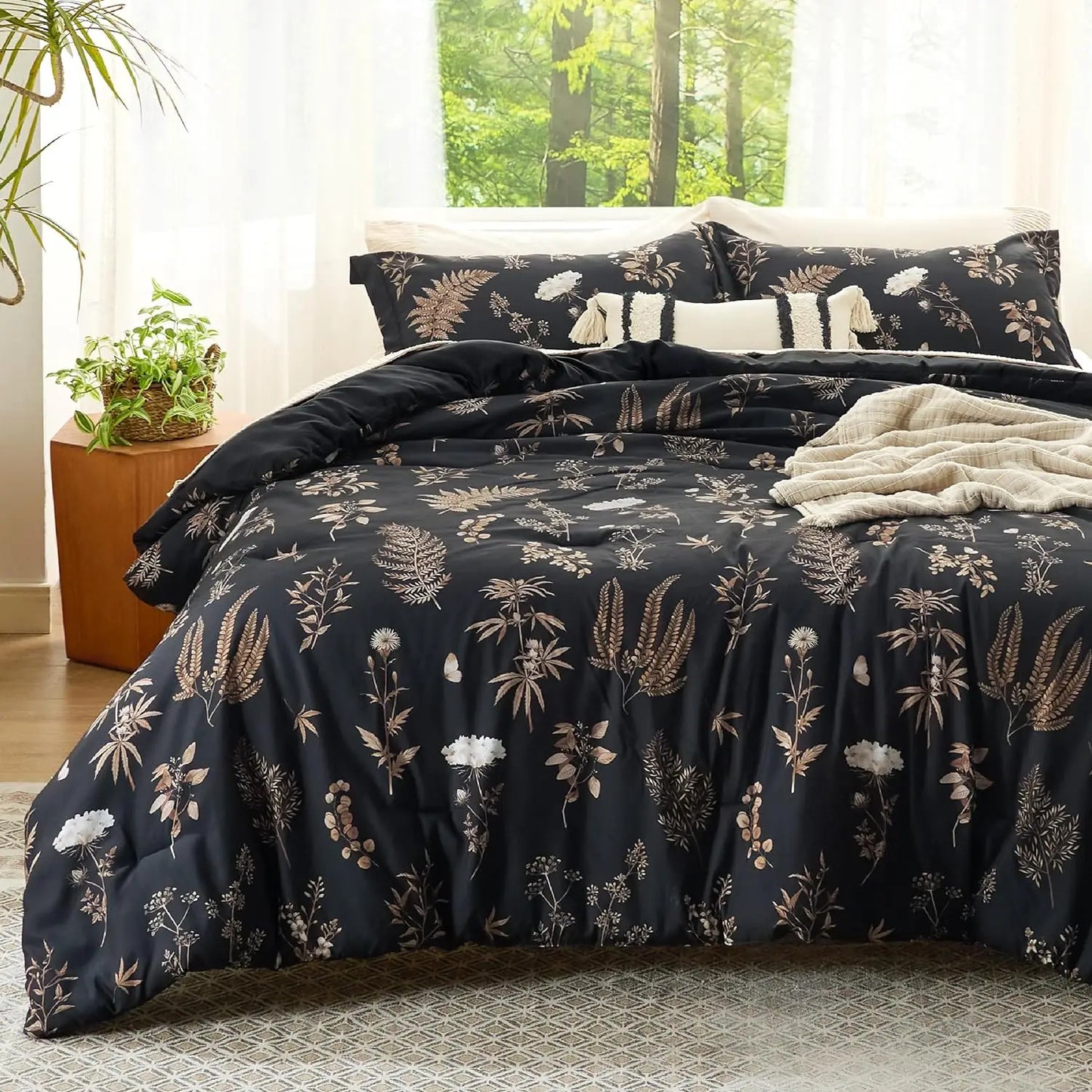 Comforter Set - Size, Fluffy Soft Microfiber Comforter