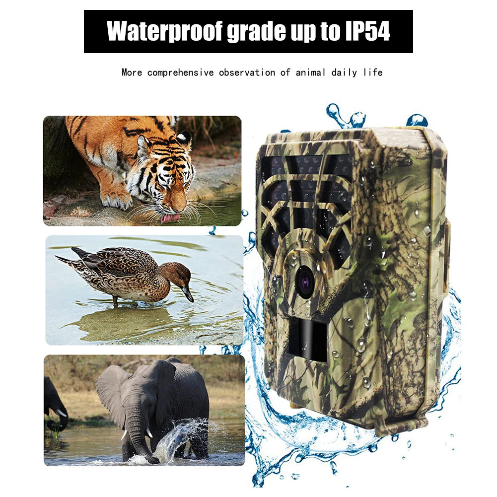 Hunting Camera 5MP 720P Waterproof Wild Surveillance Monitor. Infrared Night Version Photo Tracking Cameras Leaf Camouflage