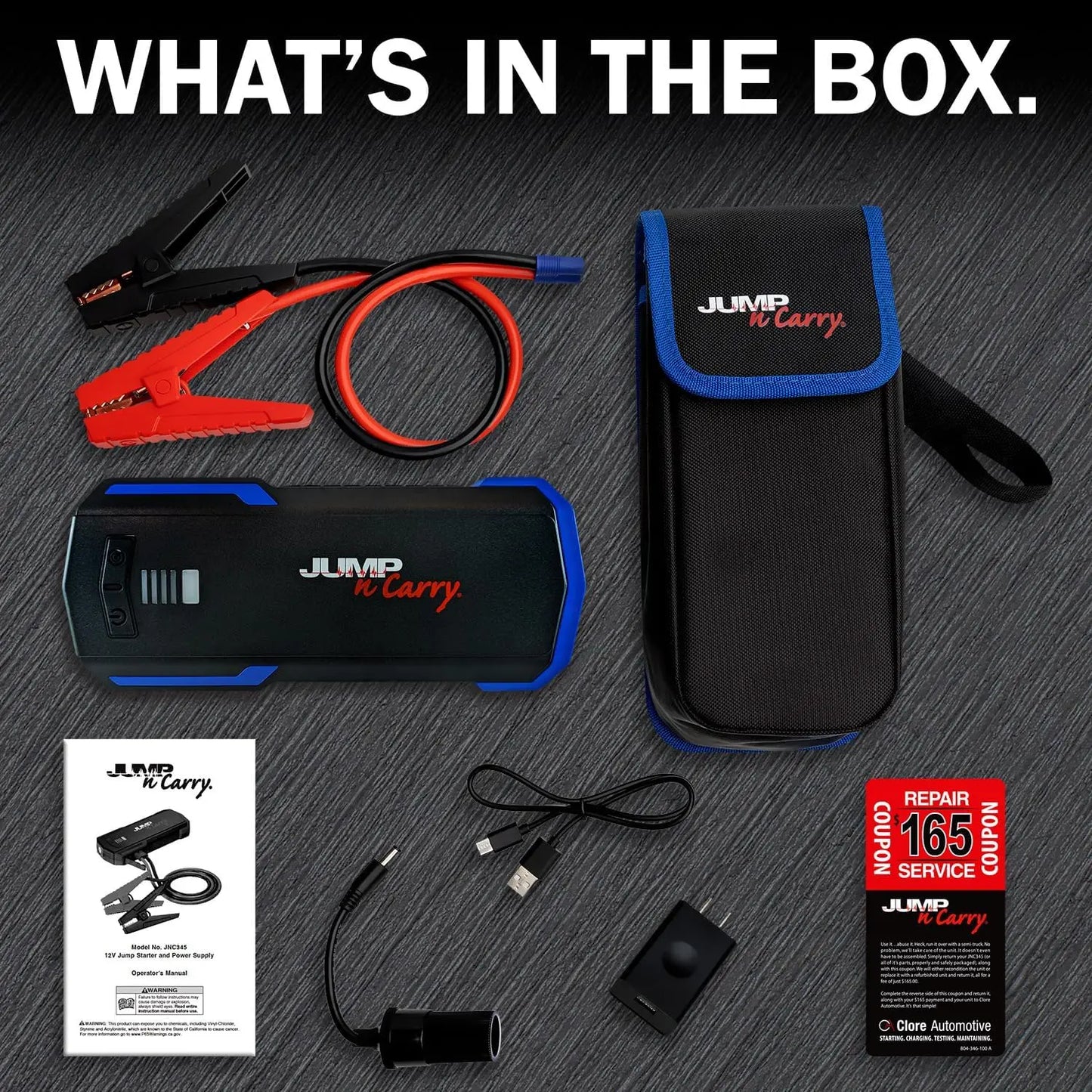 12 Volt Lithium Jump Starter - 550 Start Assist Amp (10-Liter Gasoline,10-Liter Diesel)