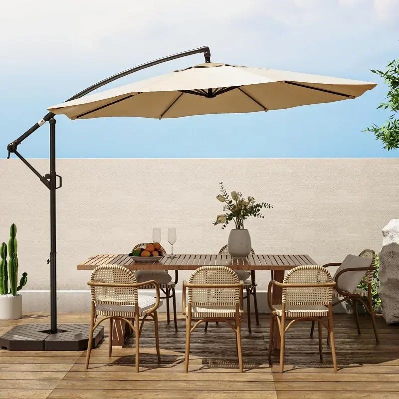 Patio Offset Hanging Umbrella 10 FT Cantilever Outdoor Umbrellas