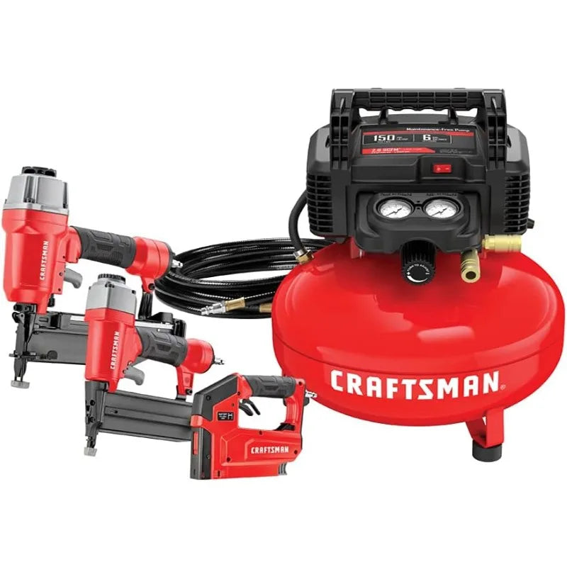 Compressor Combo Kit, 6 Gallon, Pancake, 3 Tool (CMEC3KIT)