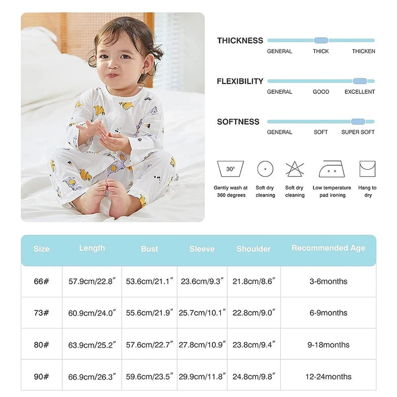 3pcs Soft Baby Short-Sleeve Rompers Long-Sleeve Jumpsuit Bodysuit White Cartoon Infant Clothes Overalls  For Boys Girls